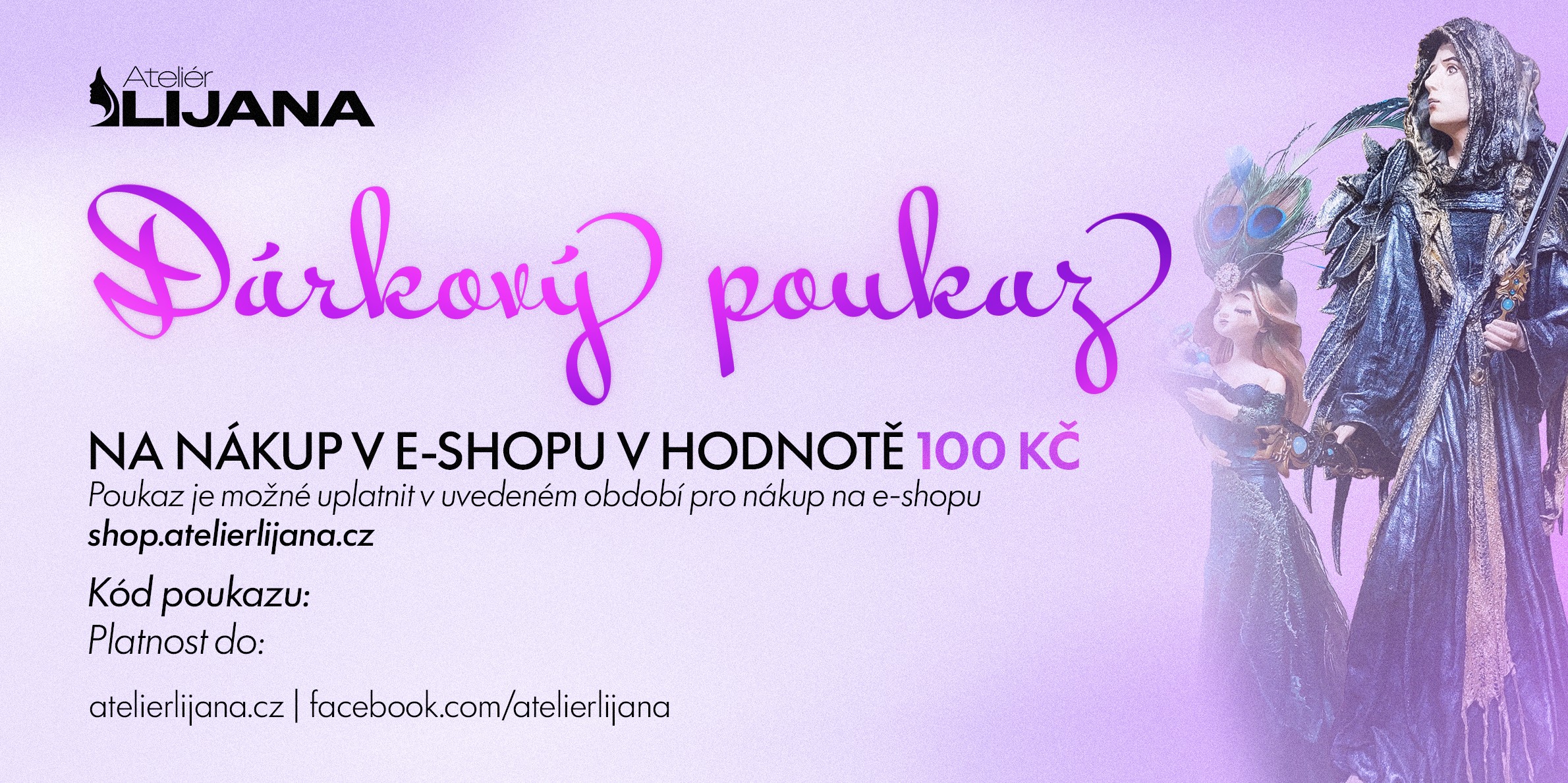 Dárkový poukaz na nákup v hodnotě 100 Kč
